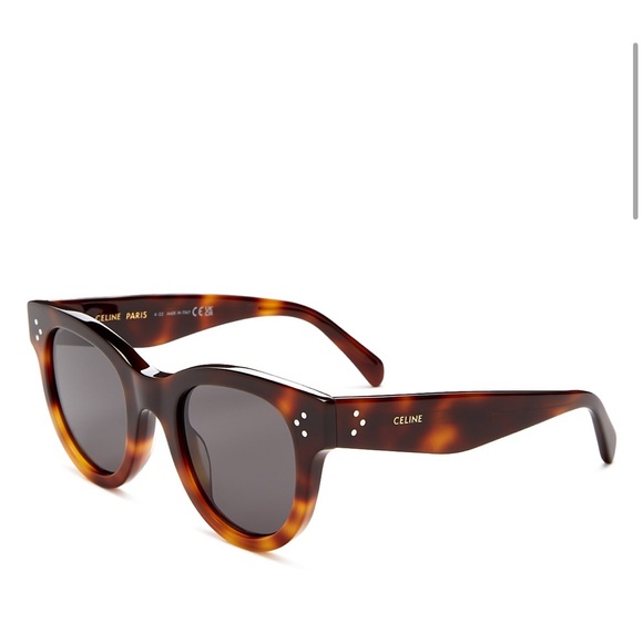Celine Bold 3 Dots Acetate Cat Eye Havana Tortoiseshell - Picture 2 of 5